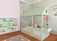 Mobilyadamoda Tasarımı Montessori ev Çatılı Çocuk Yatağı