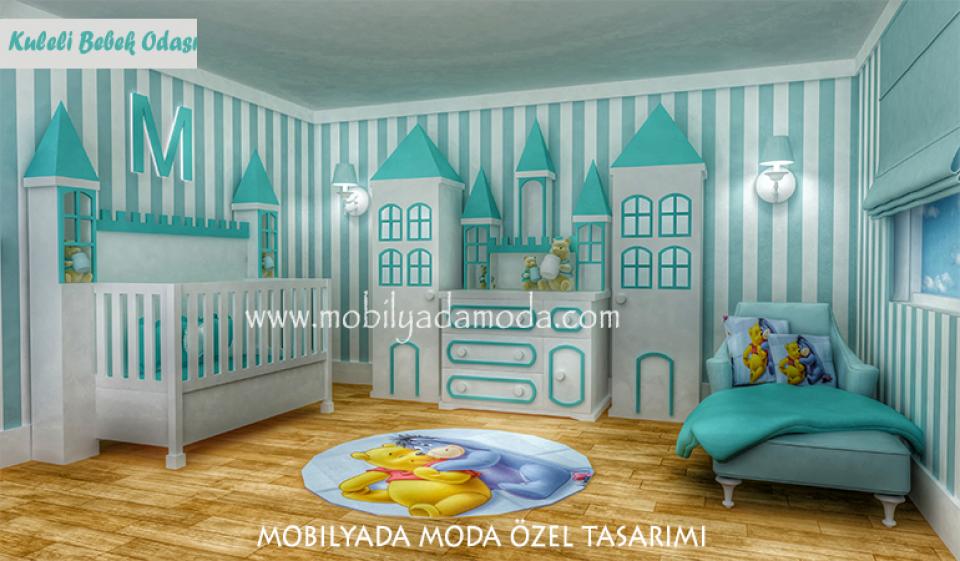 Mobilyada Moda Kuleli Bebek Odası