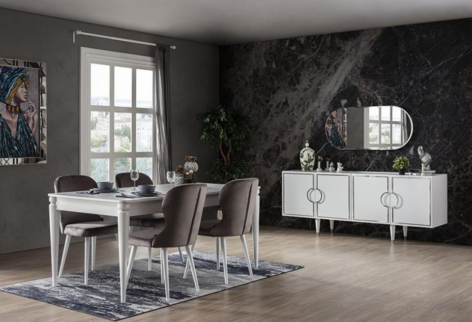 Deco Beyaz Yemek Odası