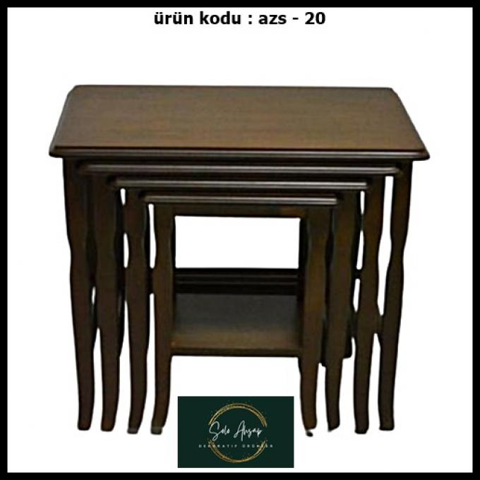 Ahşap zigon sehpa