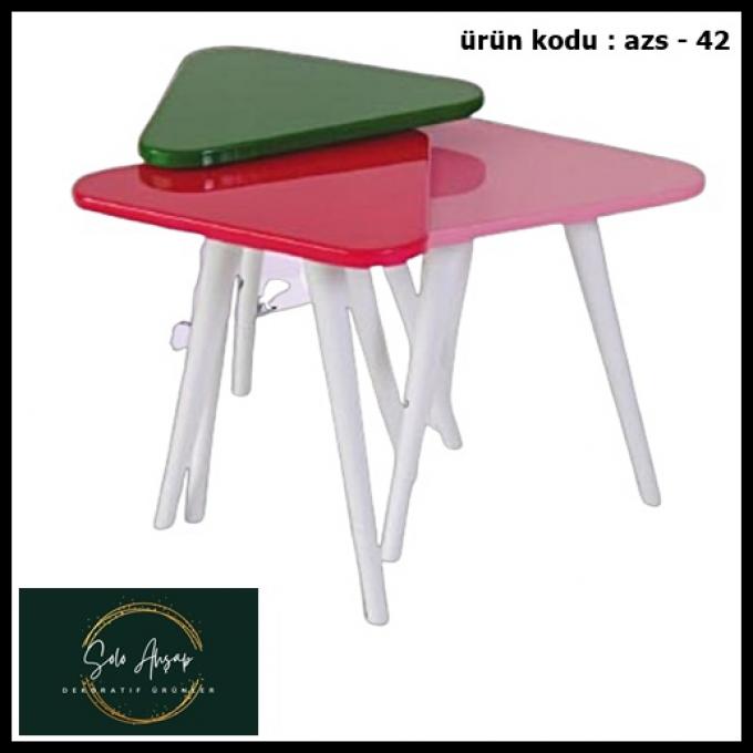 Ahşap zigon sehpa