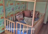 Mobilyadamoda Tasarımı Montessori ev Çatılı Bebek Yatağı